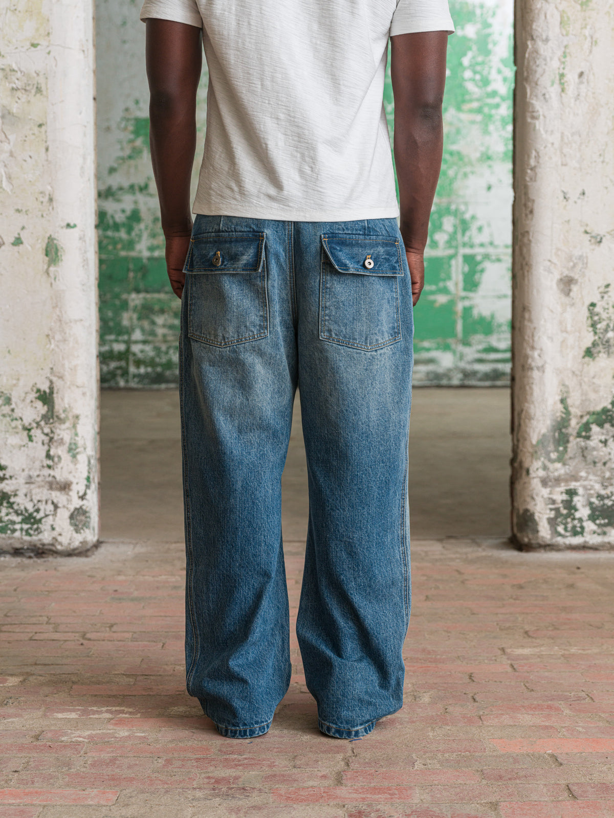 Washed Dungaree Denim Jeans