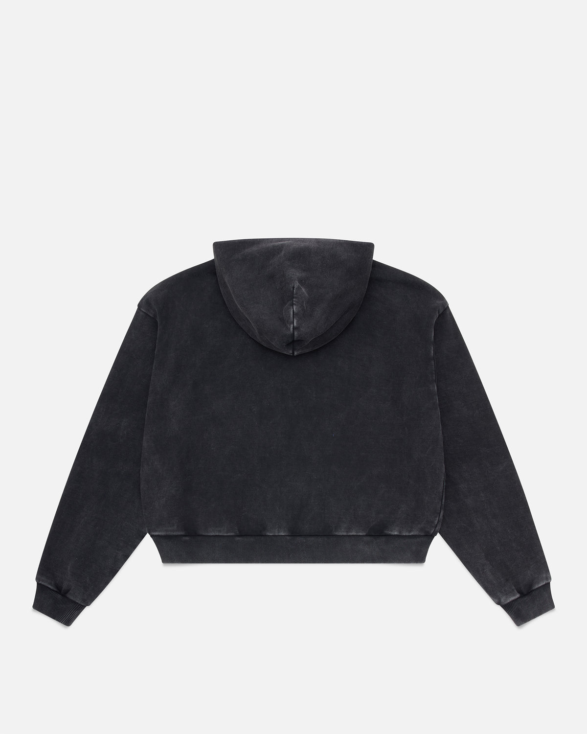 Acid Washed Zip-Up - Black