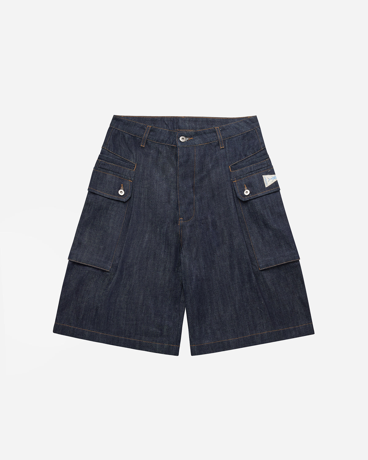 Indigo Denim Monkey Cargo Shorts