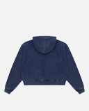 Acid Washed Zip-Up - Navy