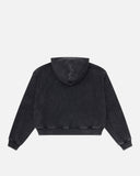 Acid Washed Zip-Up - Black