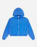 Acid Washed Zip-Up - Blue