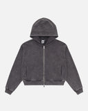 Acid Washed Zip-Up - Stone