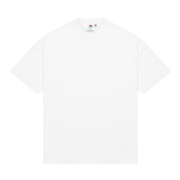 Flatlay of heavyweight white t-shirt